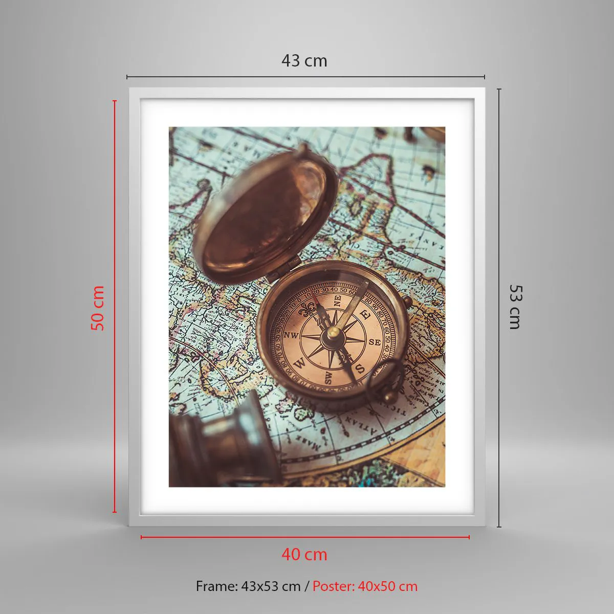 Affiche dans un cadre blanc - Poster - Pour ceux qui recherche l'aventure - 40x50 cm