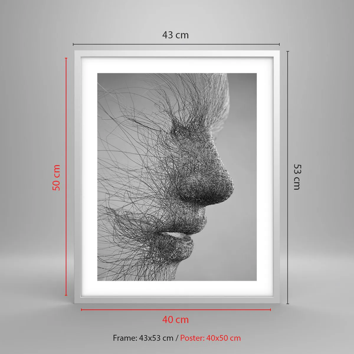 Poster in einem weißen Rahmen - Der Geist des Windes - 40x50 cm