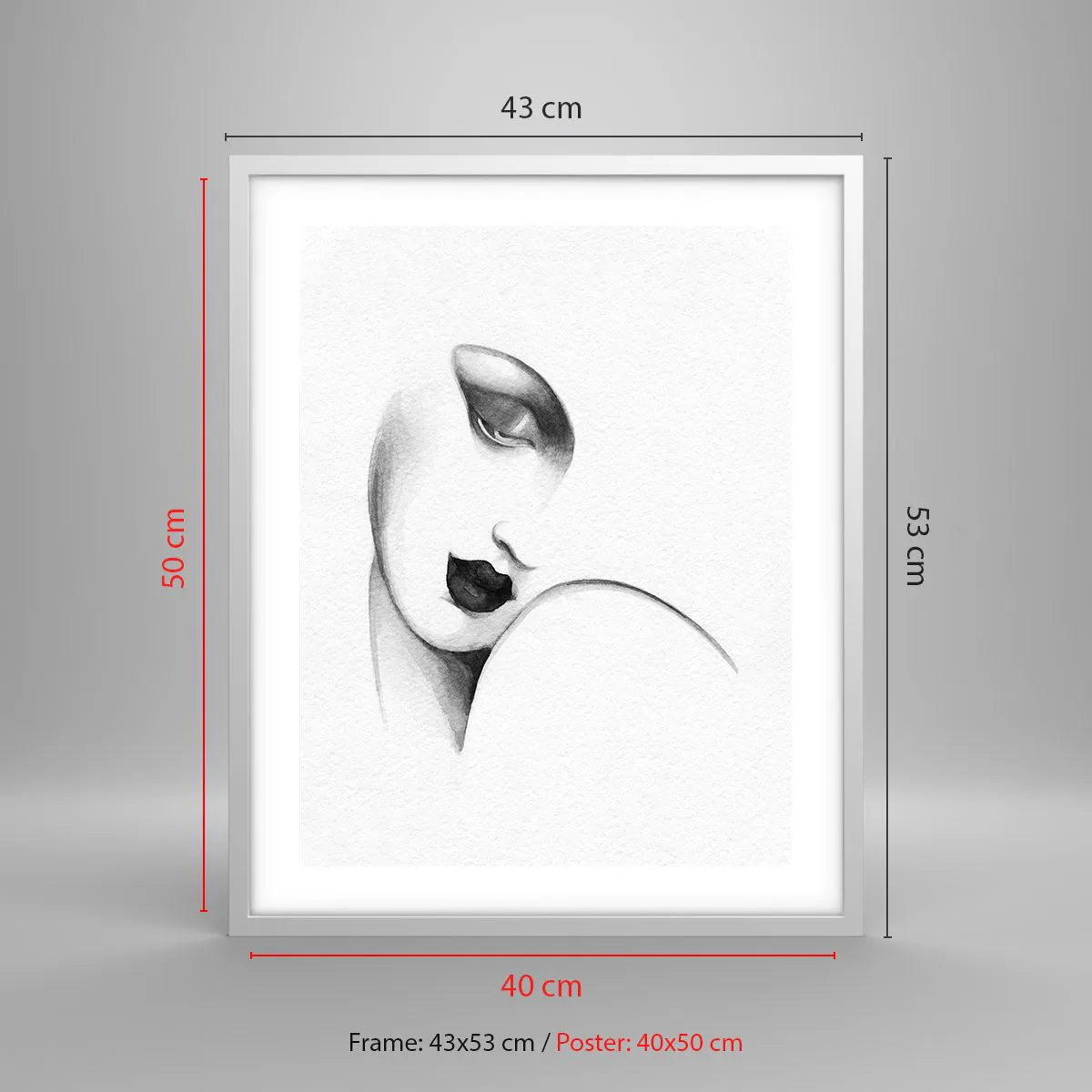 Plakat i hvid ramme - I Lempickas stil - 40x50 cm