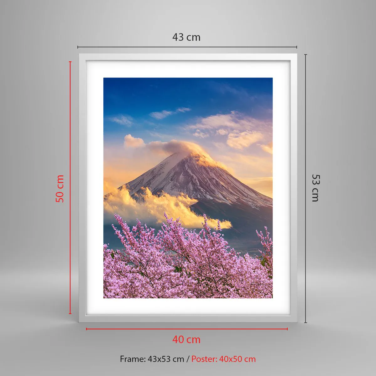 Affiche dans un cadre blanc - Poster - Sainteté japonaise - 40x50 cm
