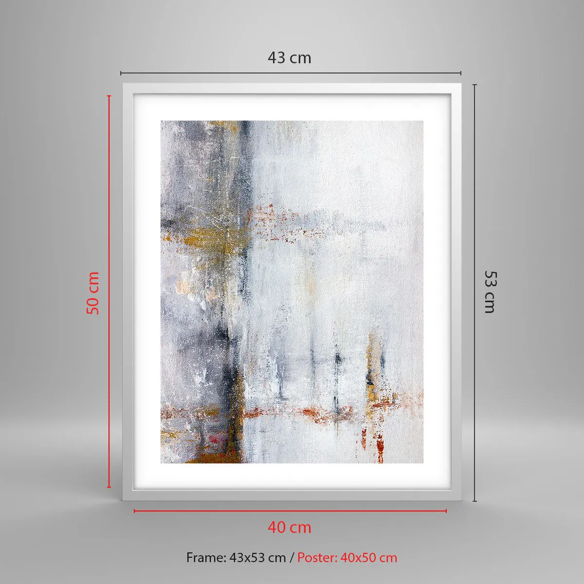 Affisch i vit ram - Bakom luftridån - 40x50 cm