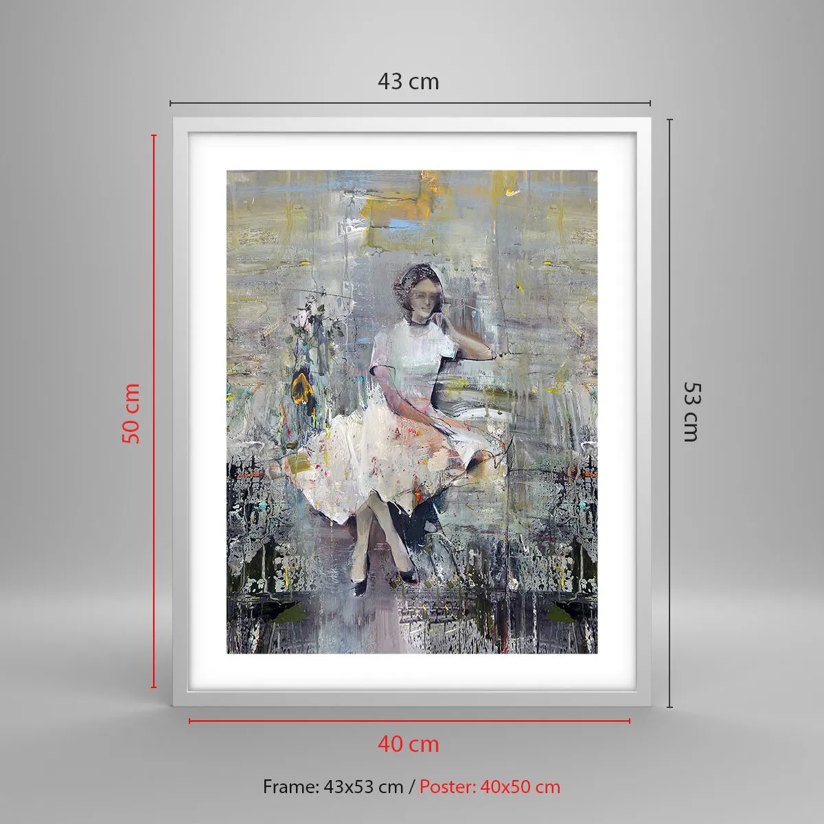 Poster in white frmae - Classical and Modern - 40x50 cm