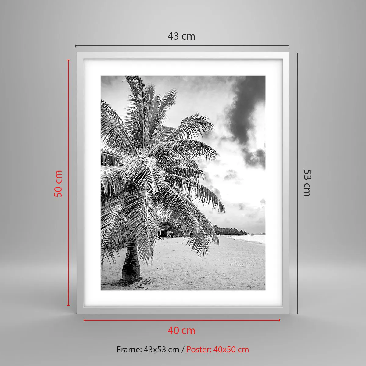 Affisch i vit ram - När du längtar efter ensamheten... - 40x50 cm