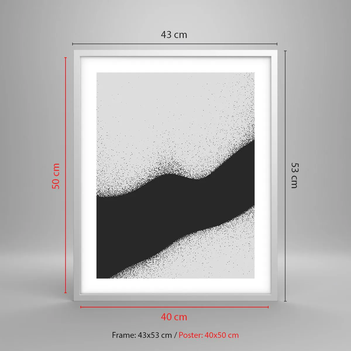 Poster in einem weißen Rahmen - Flüssiges Gleichgewicht - 40x50 cm