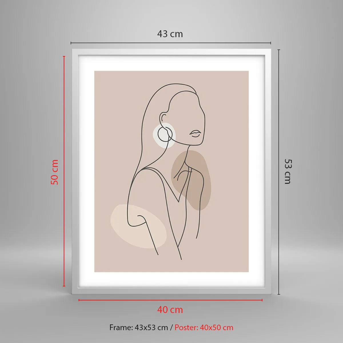 Plakat w białej ramie - Ikona dziewczęcości - 40x50 cm