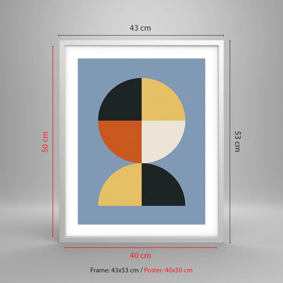 Poster în ramă albă - Uită-te și numără - 40x50 cm