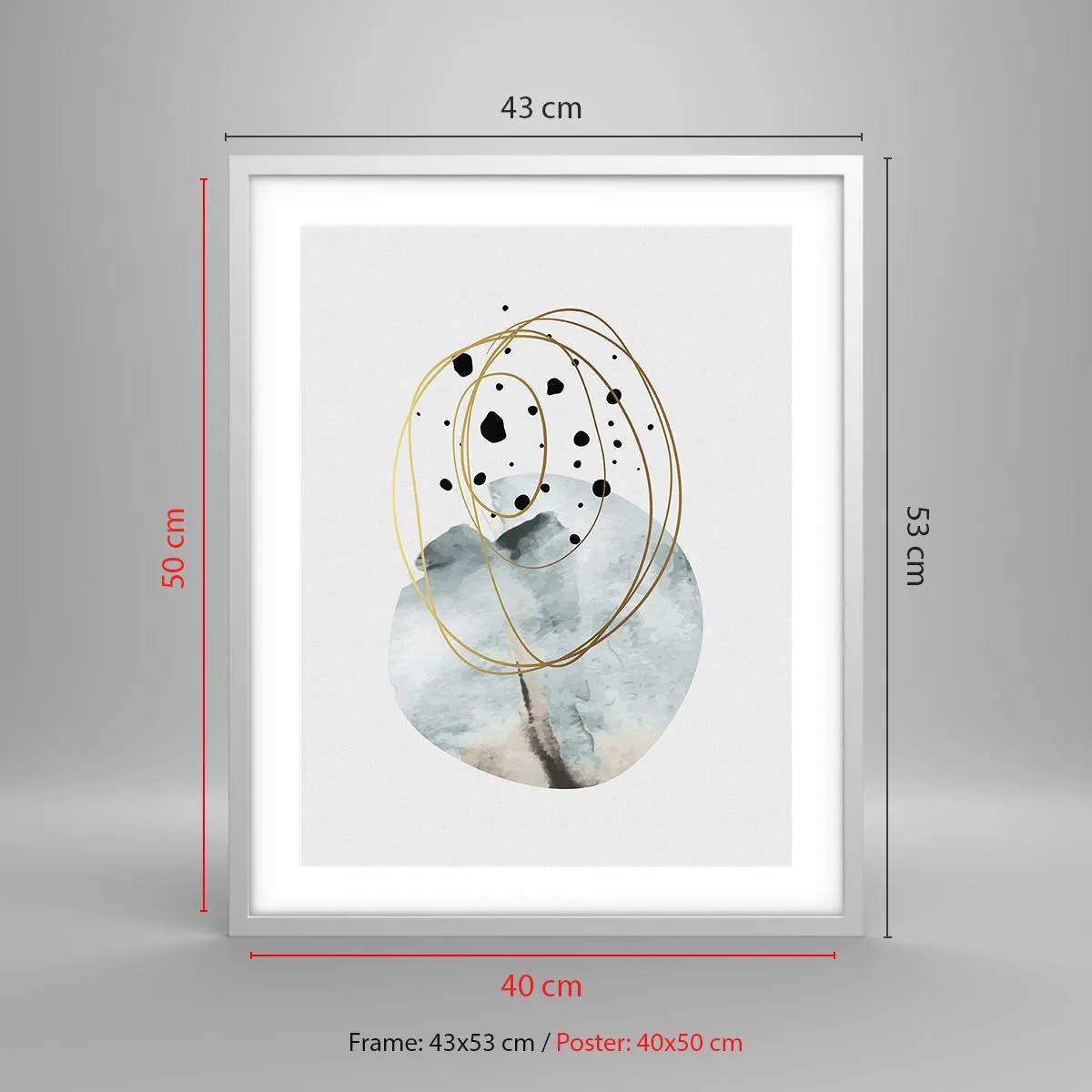 Poster in white frmae - In the Embrace of Space - 40x50 cm
