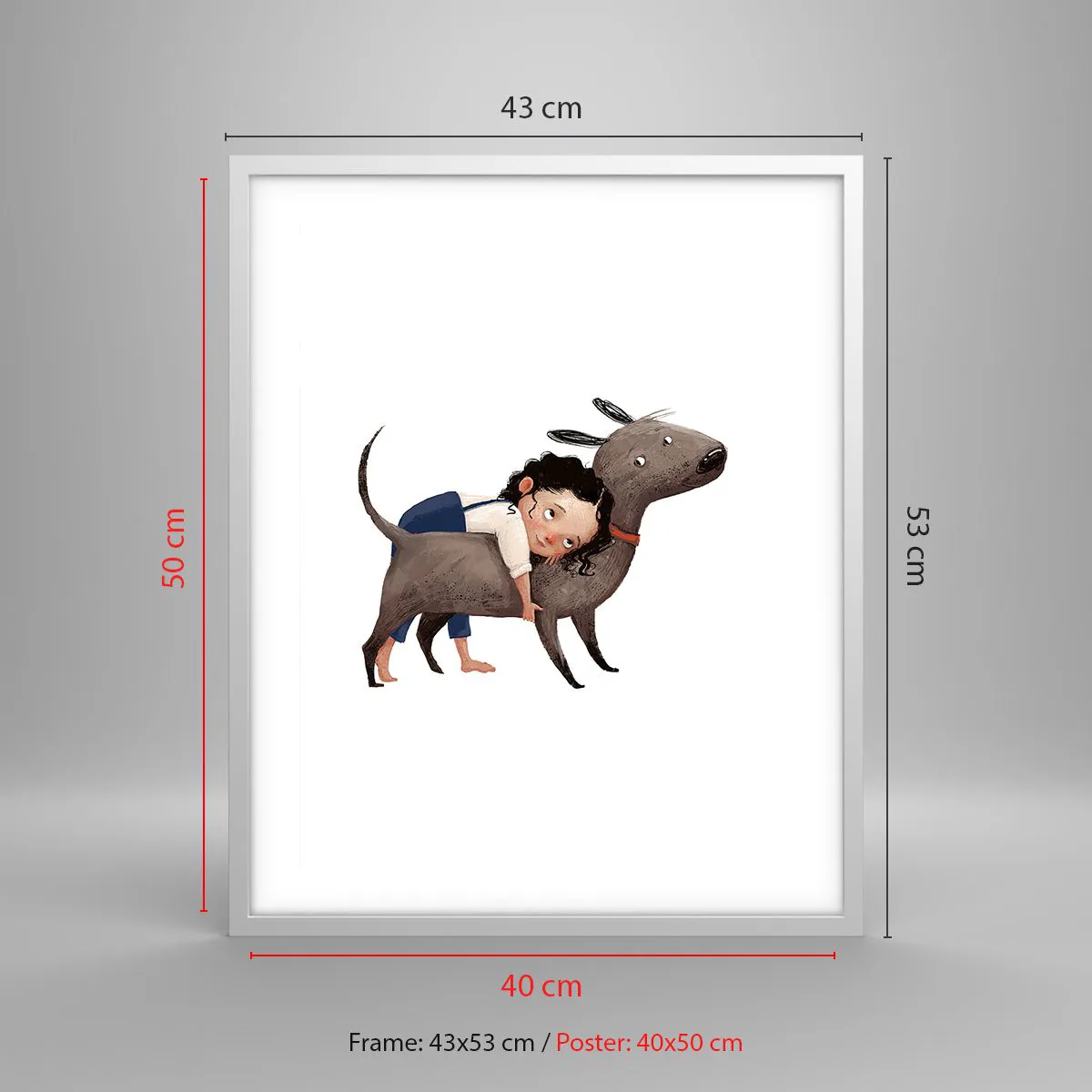 Poster in einem weißen Rahmen - Beste Freunde - 40x50 cm