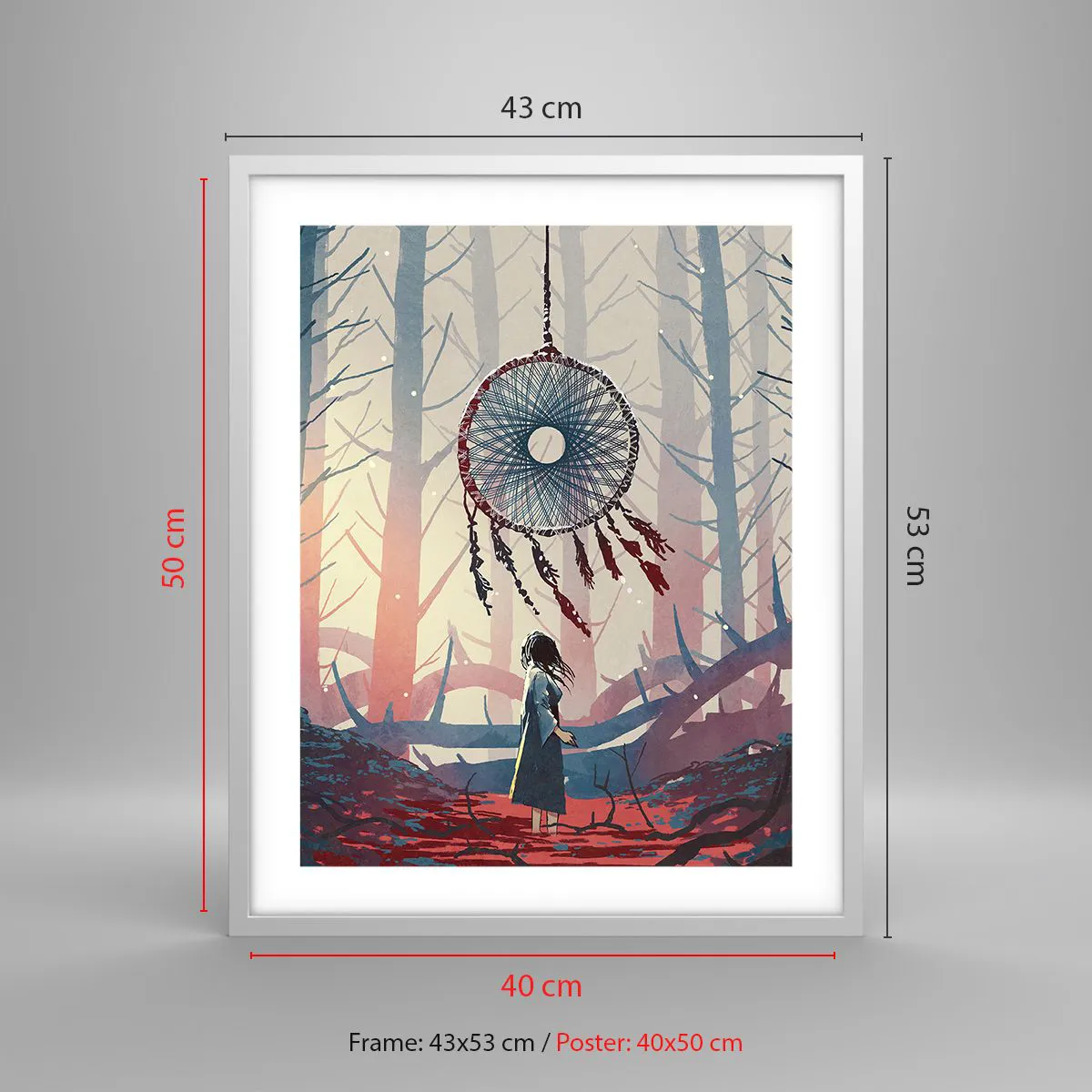 Poster in einem weißen Rahmen - Geheimes Glücksritual - 40x50 cm