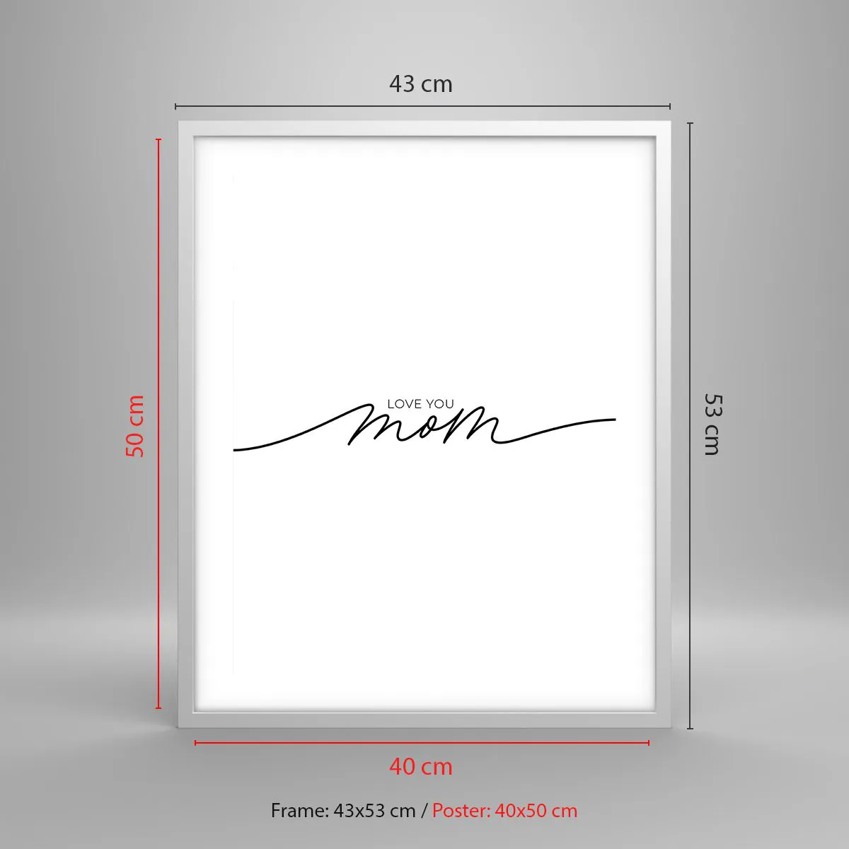 Plagát v bielom ráme - Veľké dojatie - 40x50 cm