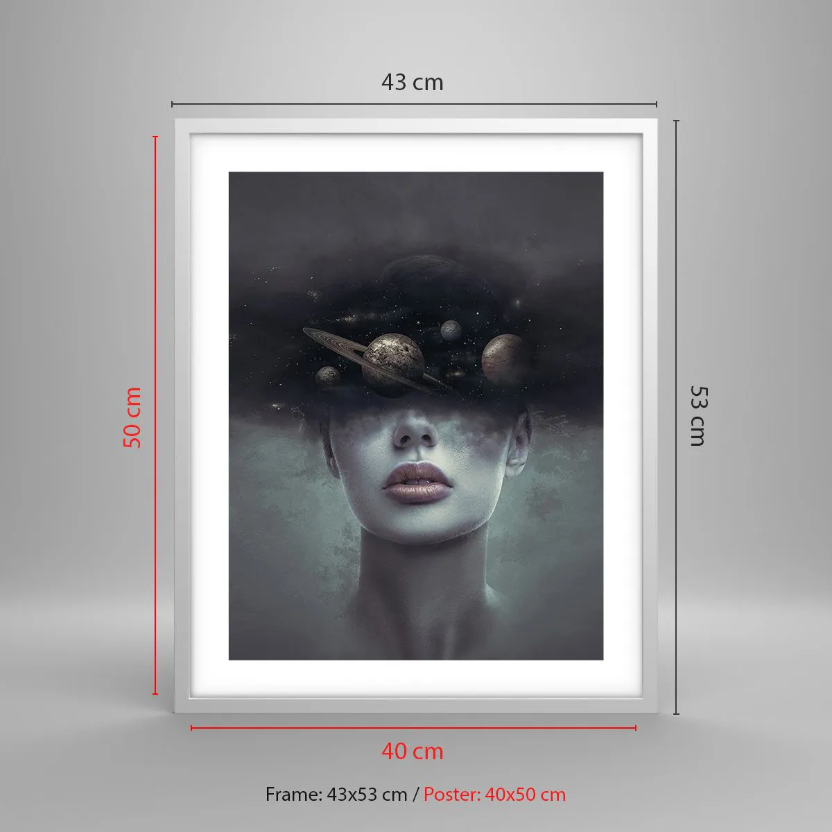 Plakat i hvid ramme - Og planeterne er ved at gå amok... - 40x50 cm