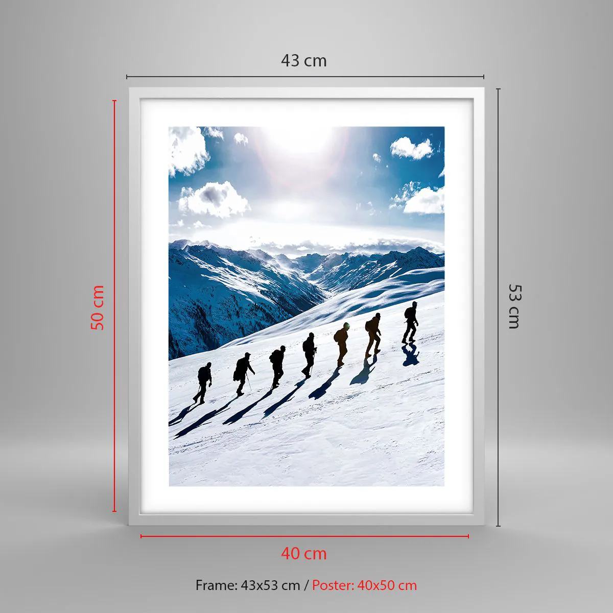 Affiche dans un cadre blanc - Poster - L'équipe des conquérants - 40x50 cm