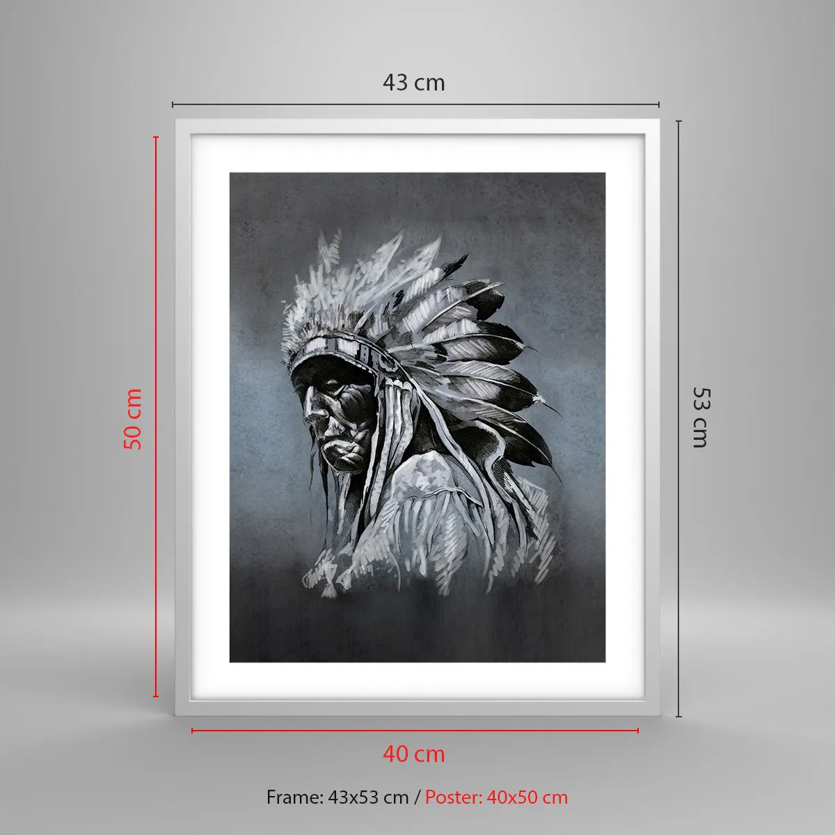 Poster in cornice bianca - Ritorno alle radici - 40x50 cm