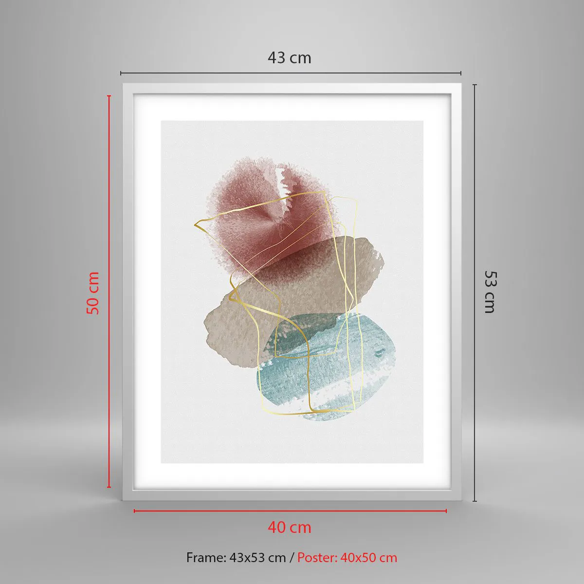 Affiche dans un cadre blanc - Poster - Coraux de l'espace - 40x50 cm