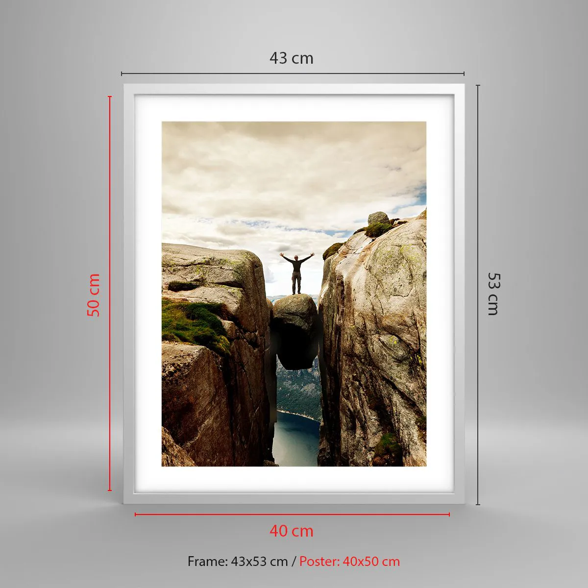 Affiche dans un cadre blanc - Poster - Comment vous sentez-vous§ - 40x50 cm