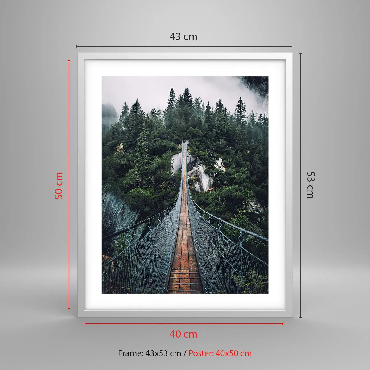 Plakat w białej ramie - Tylko dla orłów - 40x50 cm