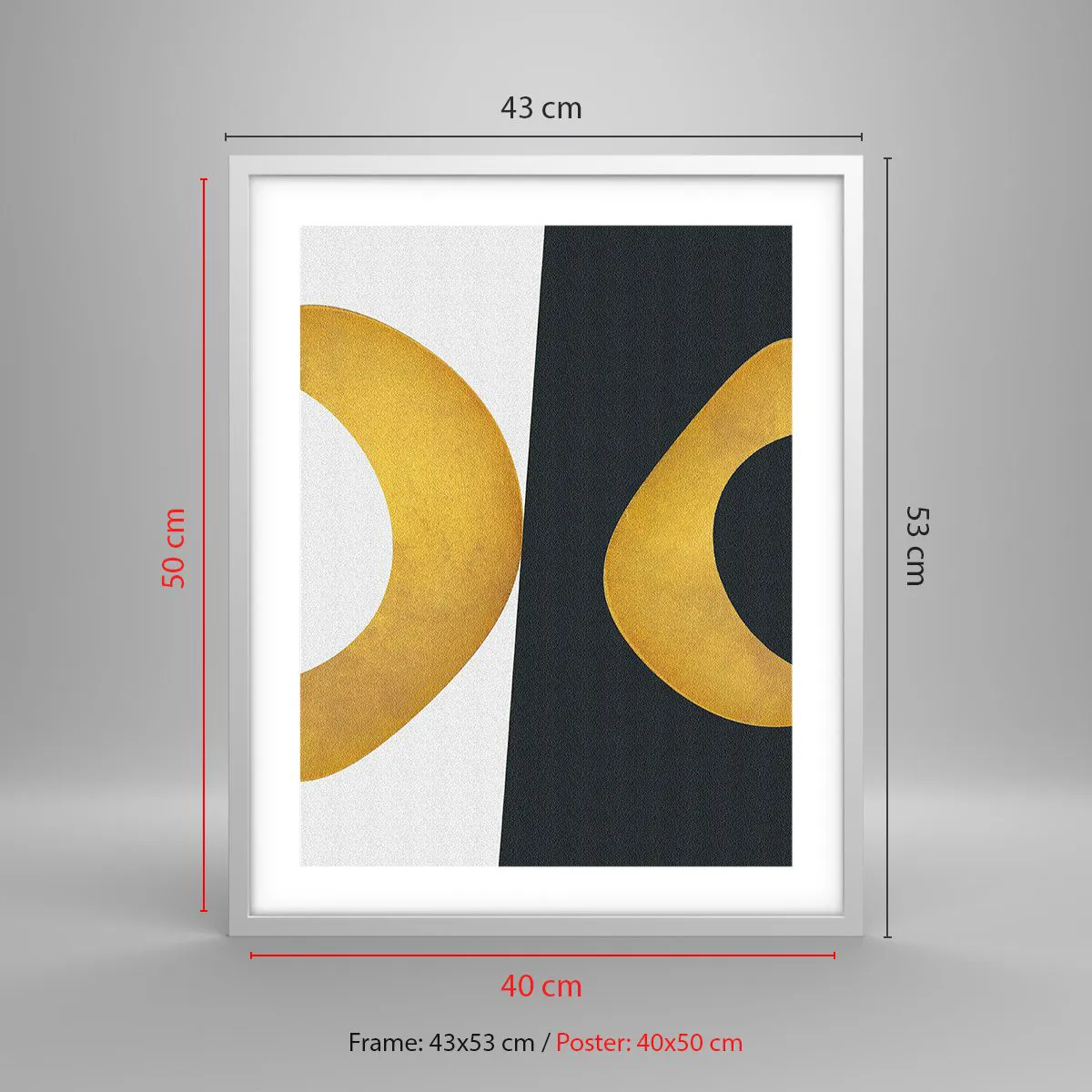 Affiche dans un cadre blanc - Poster - Avant tout : l’or - 40x50 cm