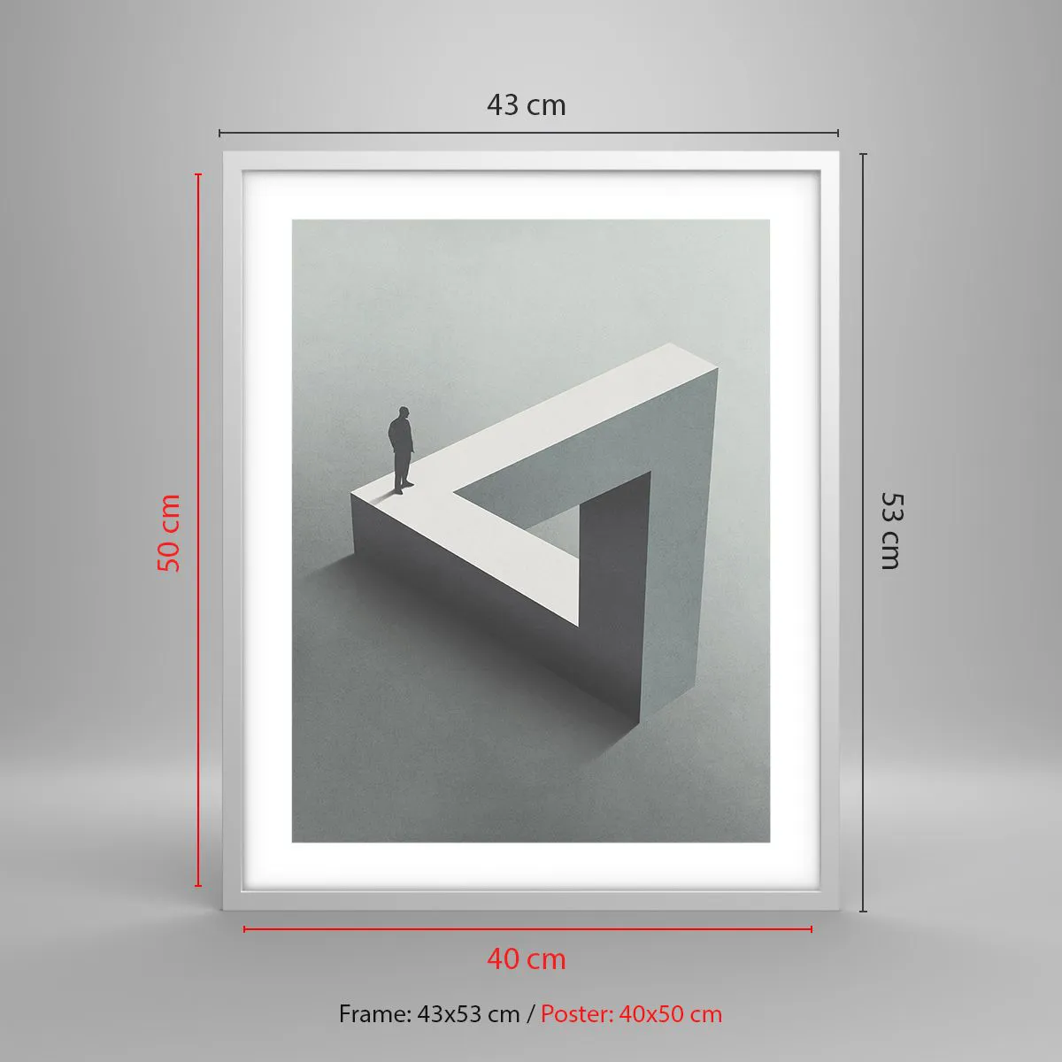 Poster in einem weißen Rahmen - Es ist also doch möglich - 40x50 cm