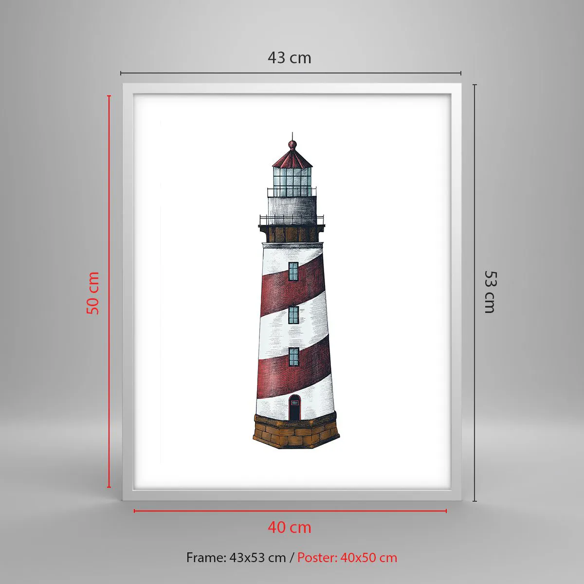 Póster en marco blanco - Siempre en guardia - 40x50 cm