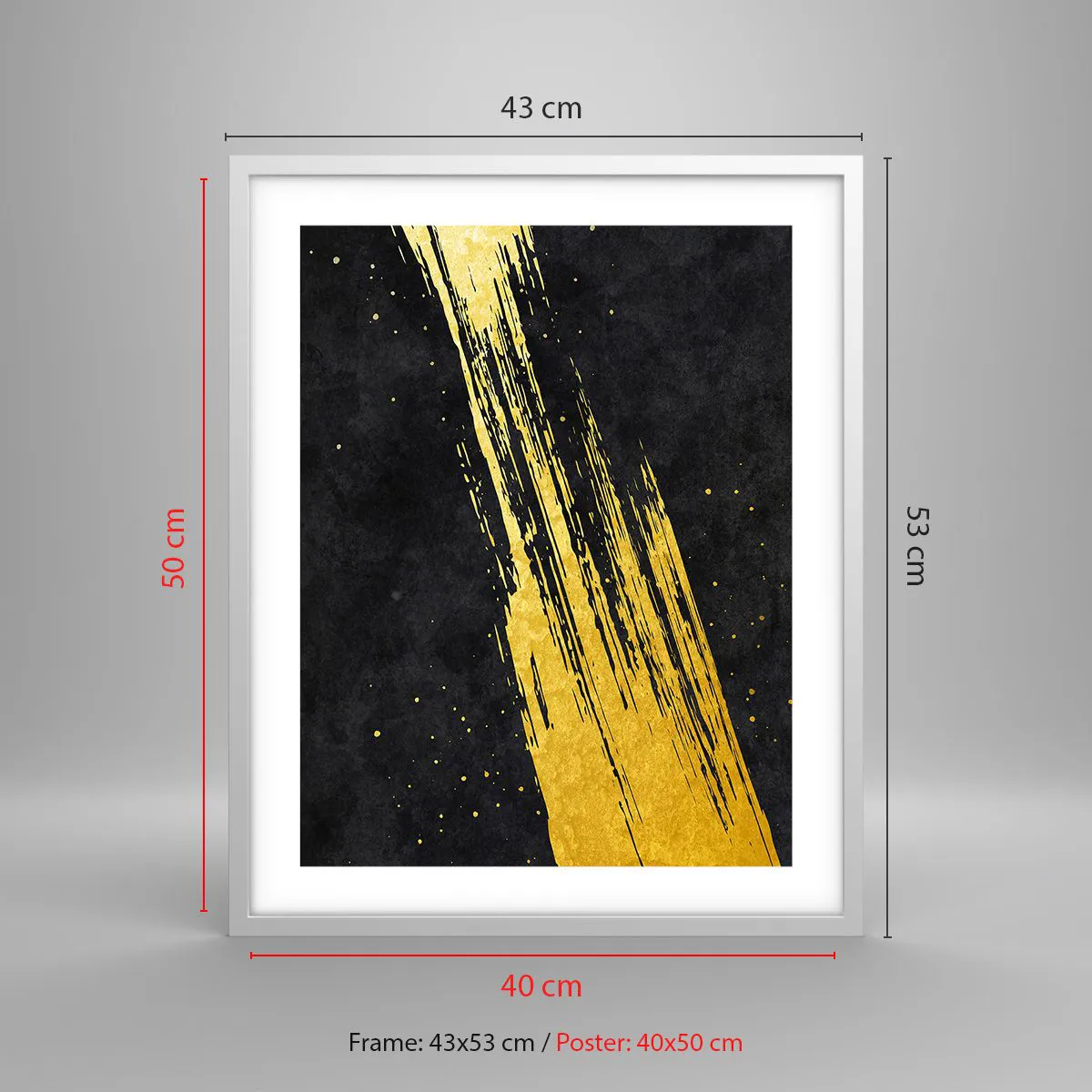 Plakat w białej ramie - Skok w nadprzestrzeń - 40x50 cm