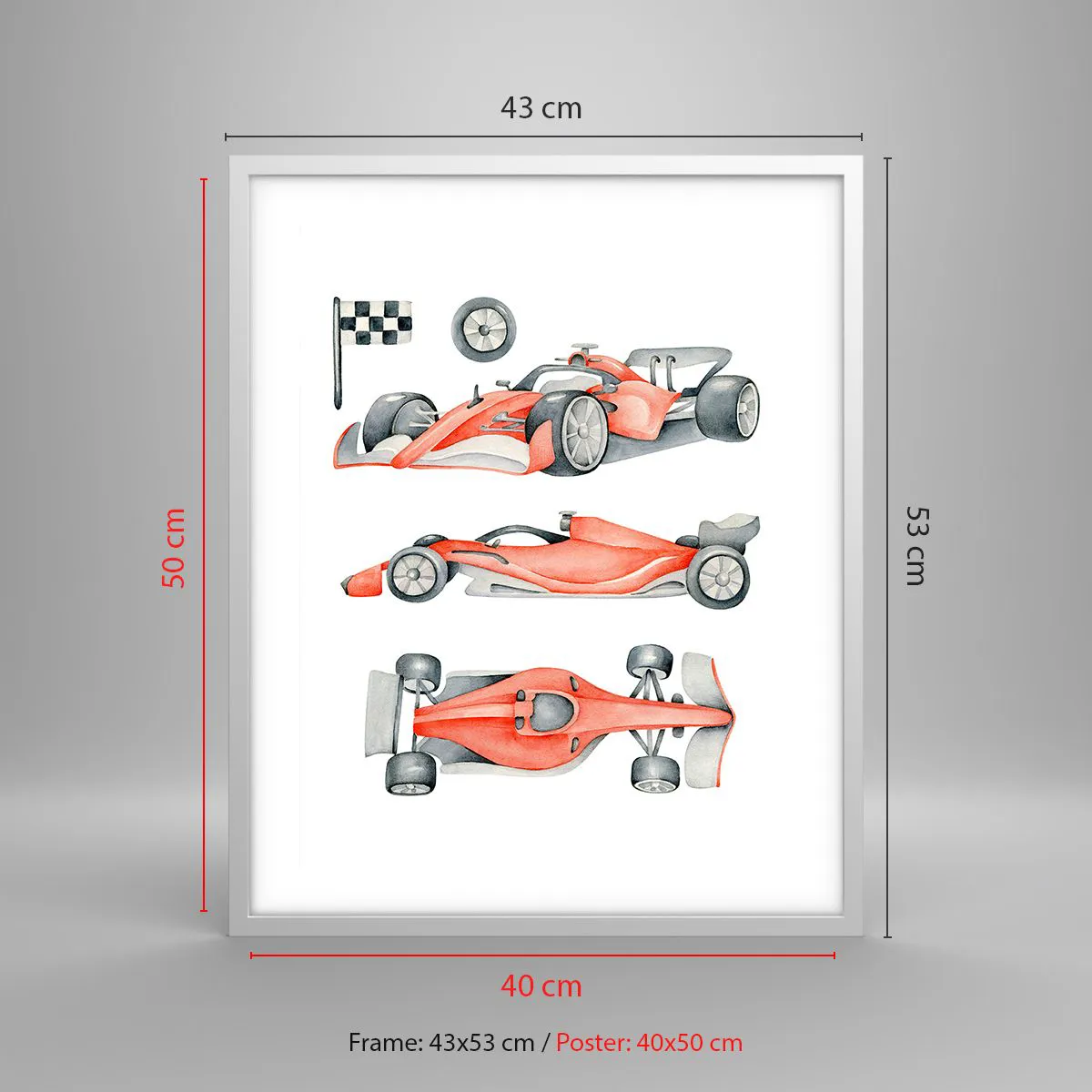 Poster in cornice bianca - Inseguendo i sogni - 40x50 cm