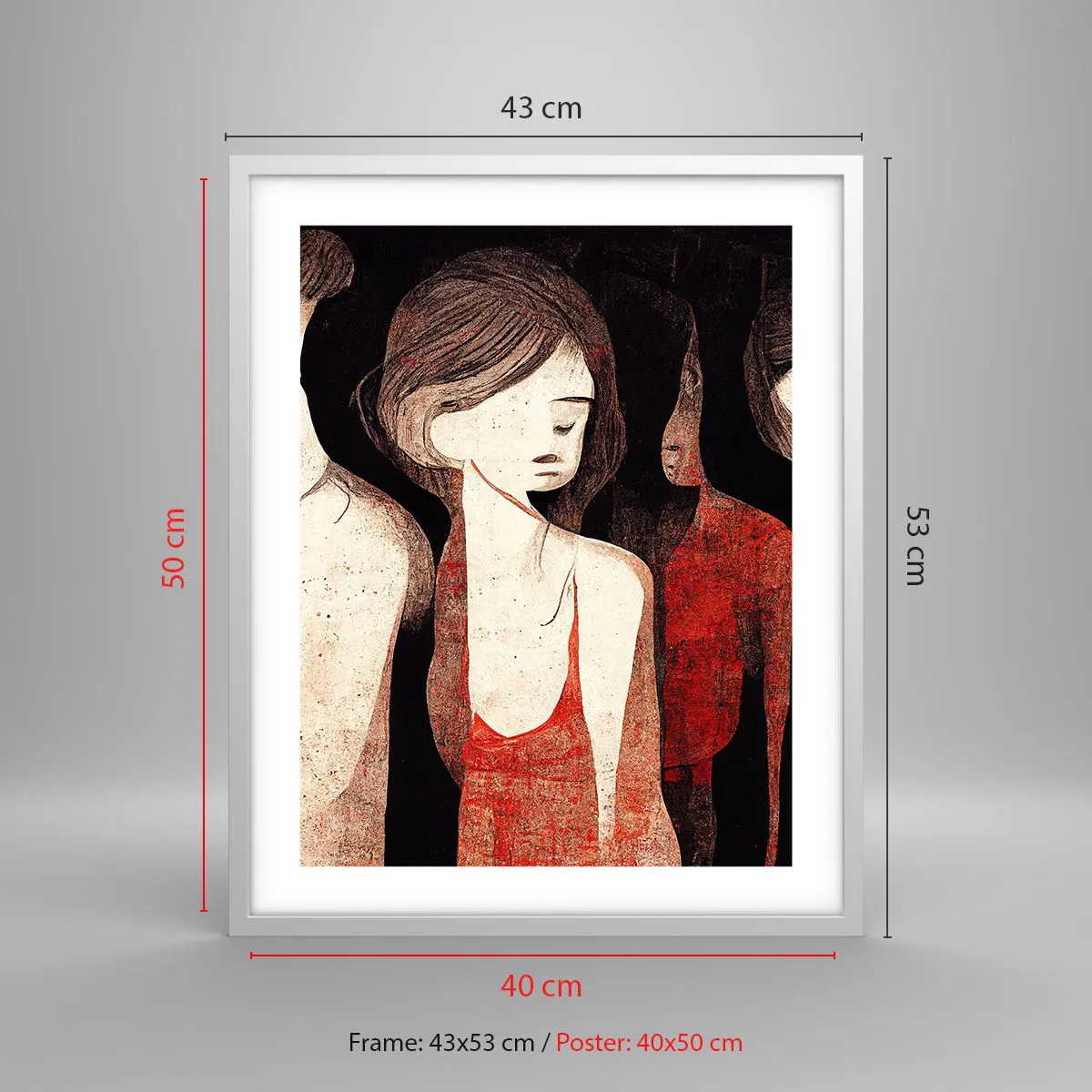 Affiche dans un cadre blanc - Poster - Madones des ténèbres - 40x50 cm