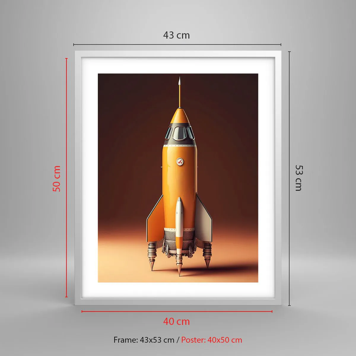 Affiche dans un cadre blanc - Poster - Ça commence par un rêve - 40x50 cm