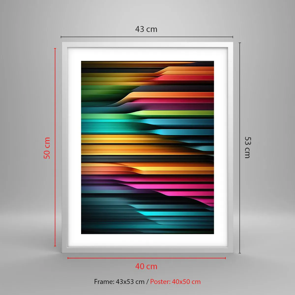 Poster in white frmae - Light Organs - 40x50 cm