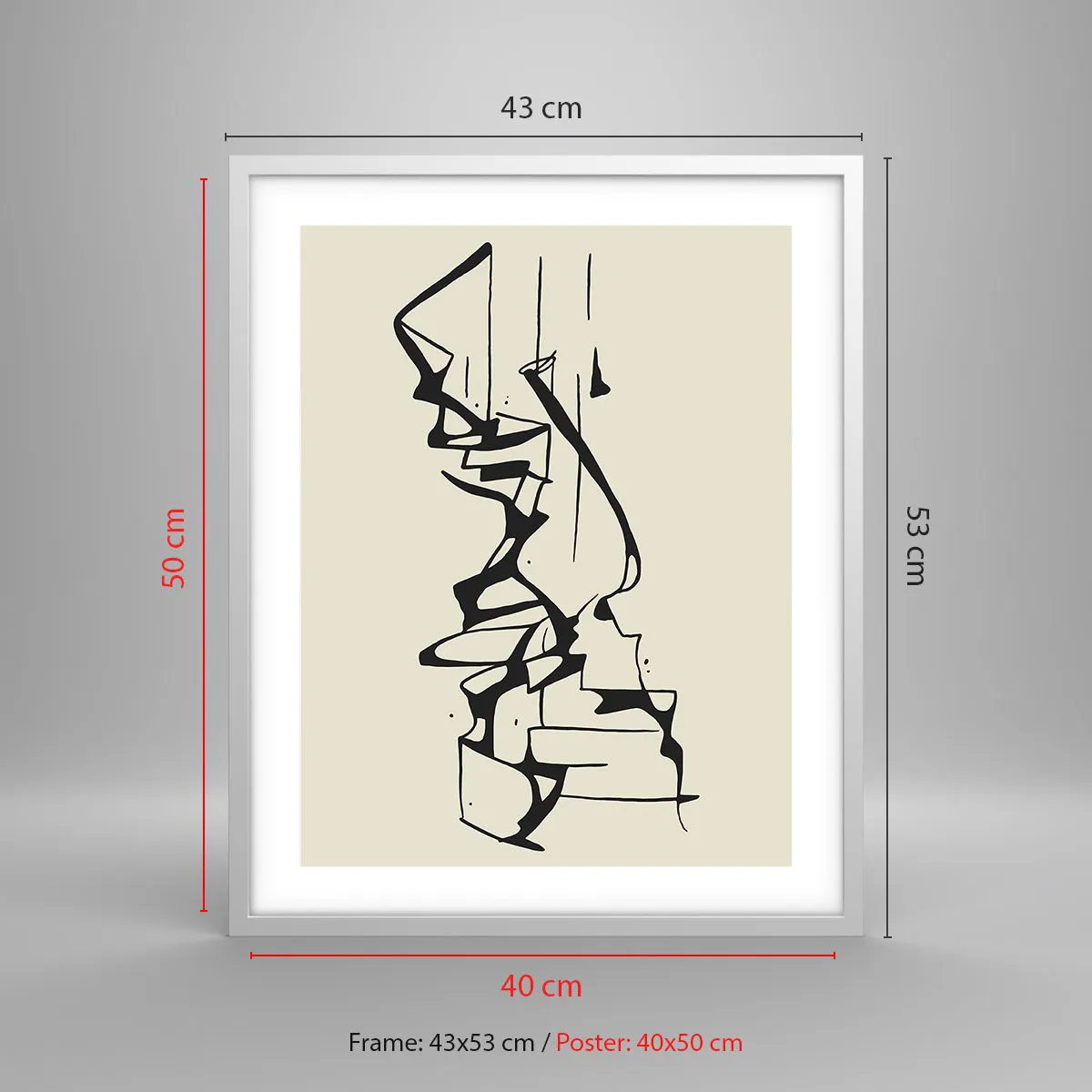 Poszter fekete keretben - Lehet egy táj - 40x50 cm