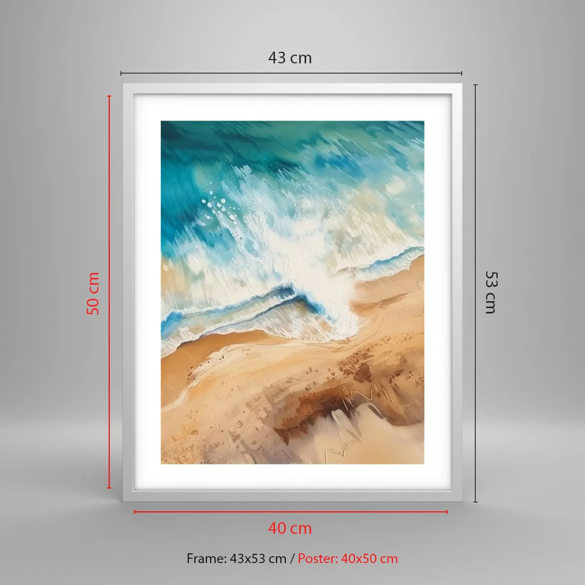 Poszter fekete keretben - Visszatérő hullám - 40x50 cm