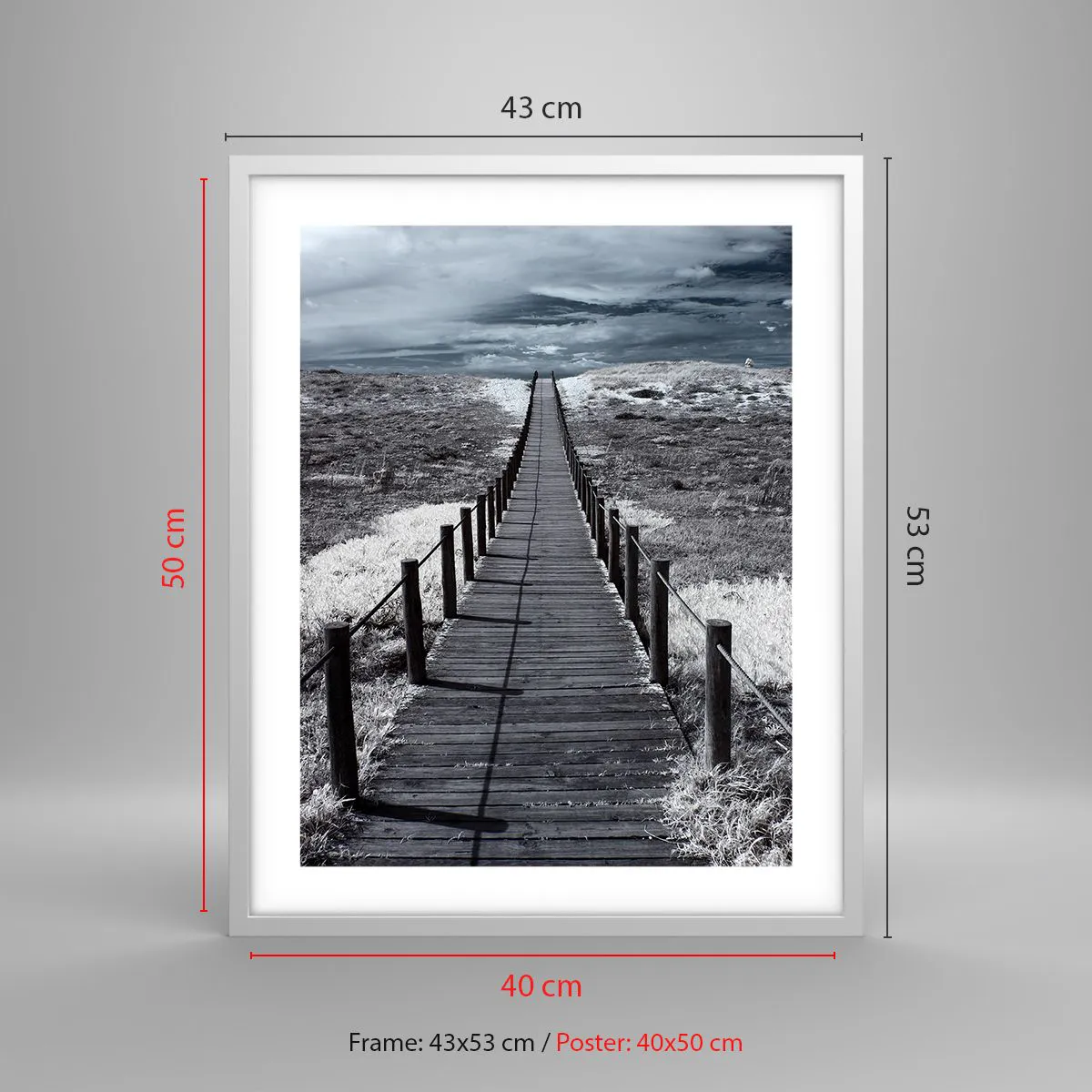 Plagát v bielom ráme - Na samotný breh - 40x50 cm