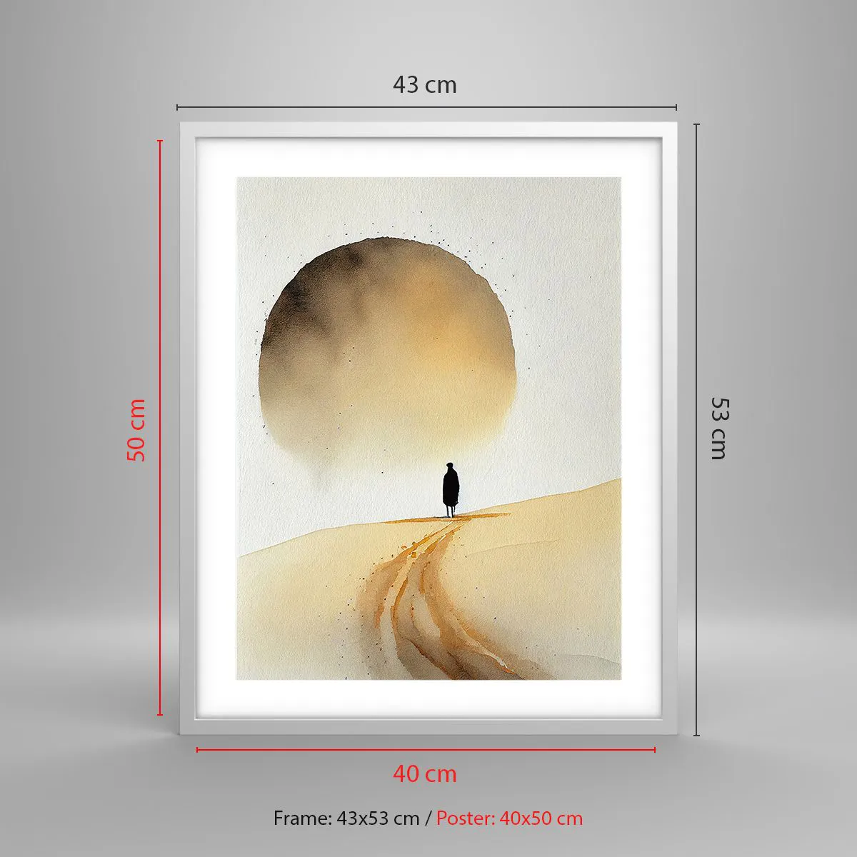 Poster în ramă albă - Întotdeauna un dor - 40x50 cm