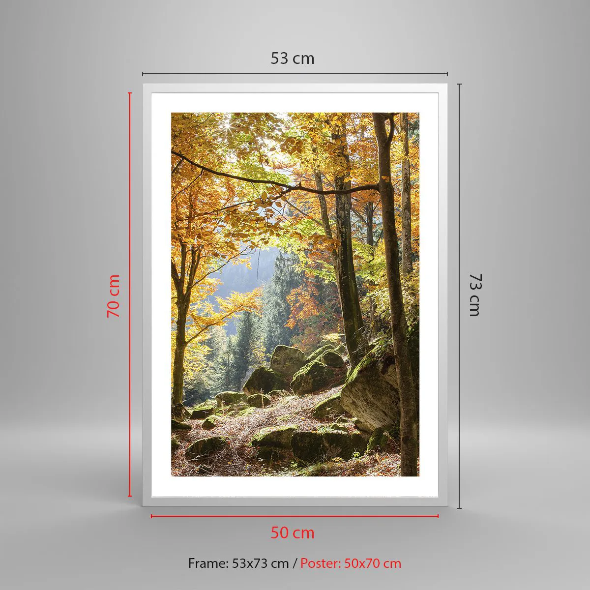 Poster in einem weißen Rahmen - Zeit zum Entspannen - 50x70 cm