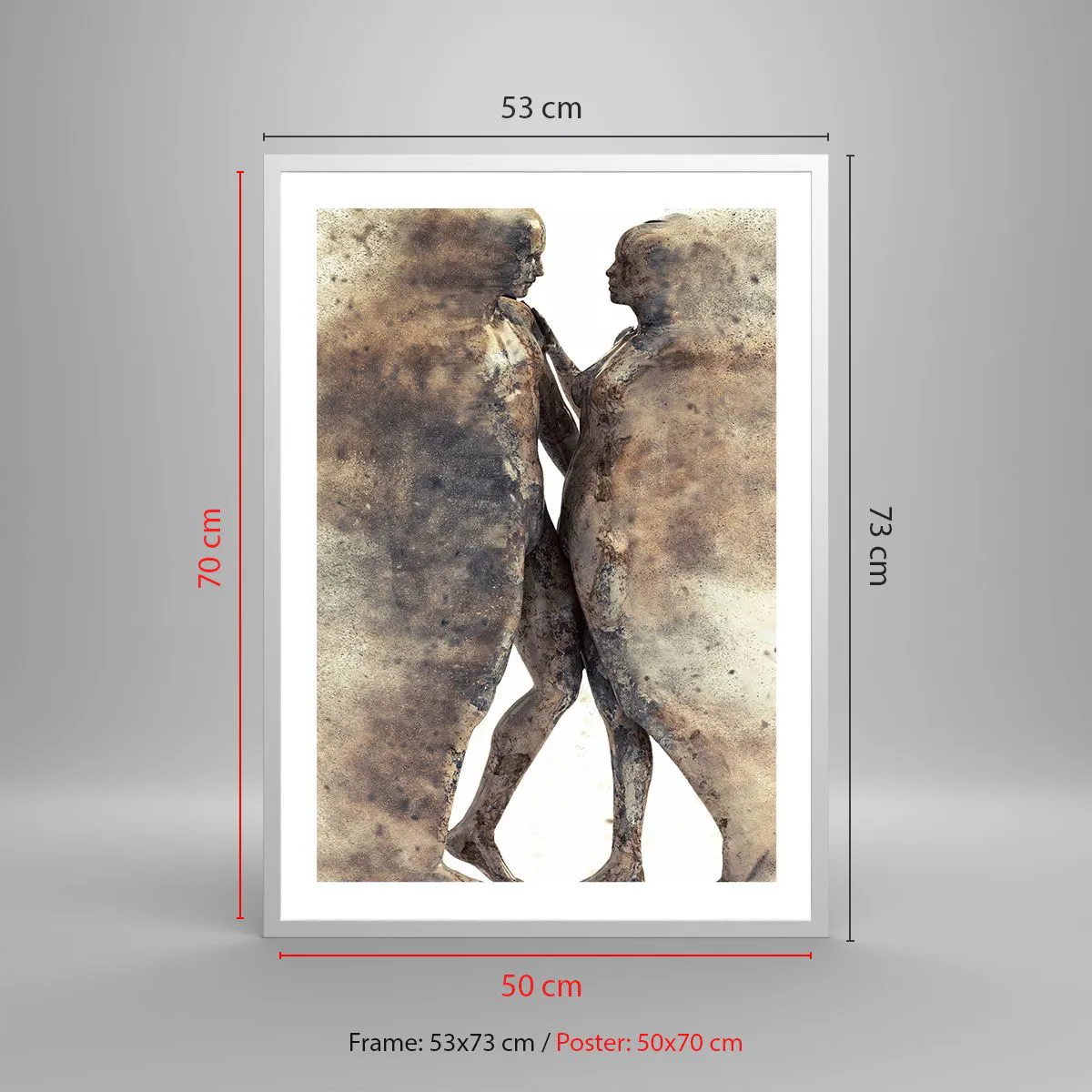 Poszter fekete keretben - Felemelkedtek a porból, hogy szeressenek - 50x70 cm