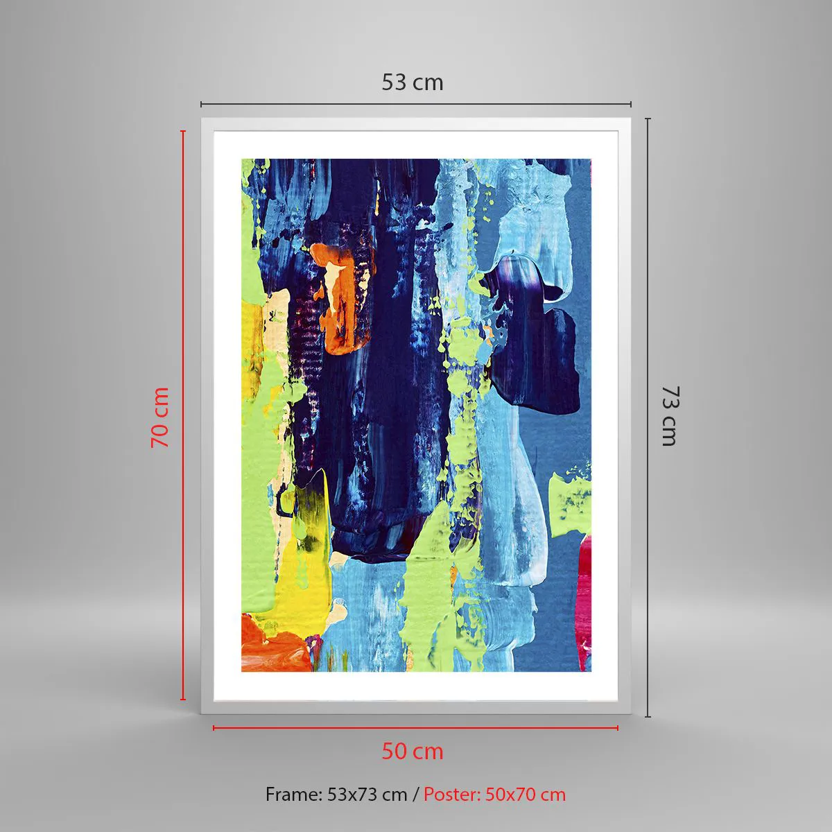 Poster in einem weißen Rahmen - Das Leben ist wunderschoen! - 50x70 cm