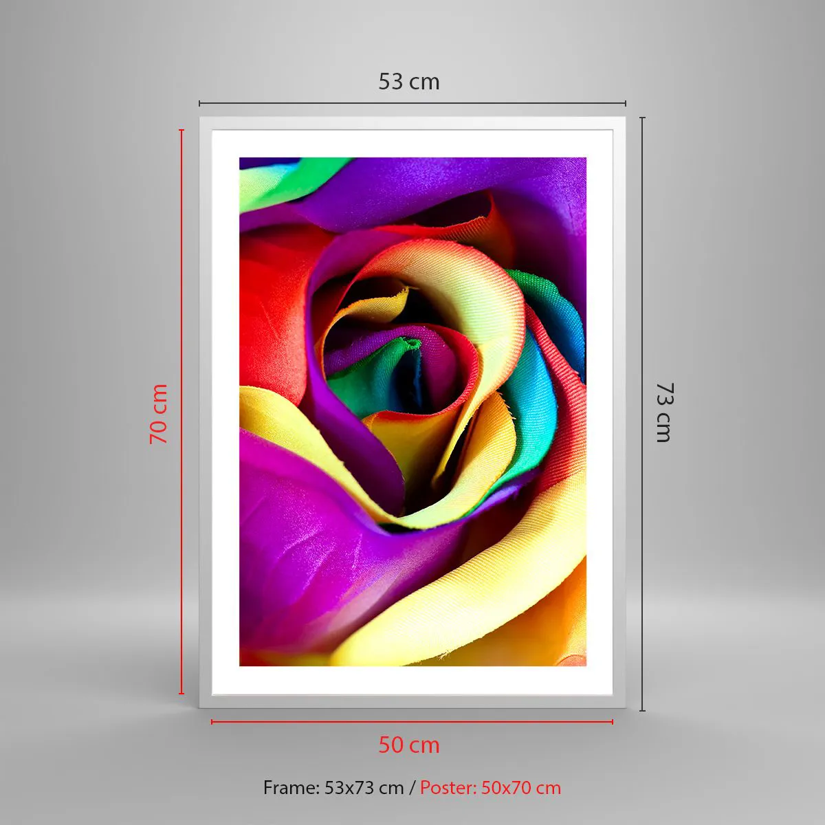 Poster in einem weißen Rahmen - Es ist unmöglich - 50x70 cm