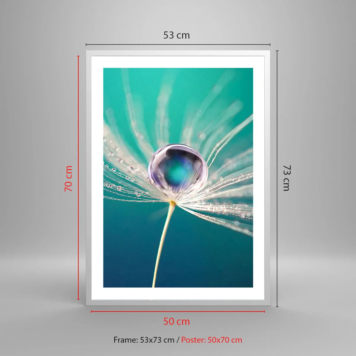 Affiche dans un cadre blanc - Poster - Moment mystique - 50x70 cm