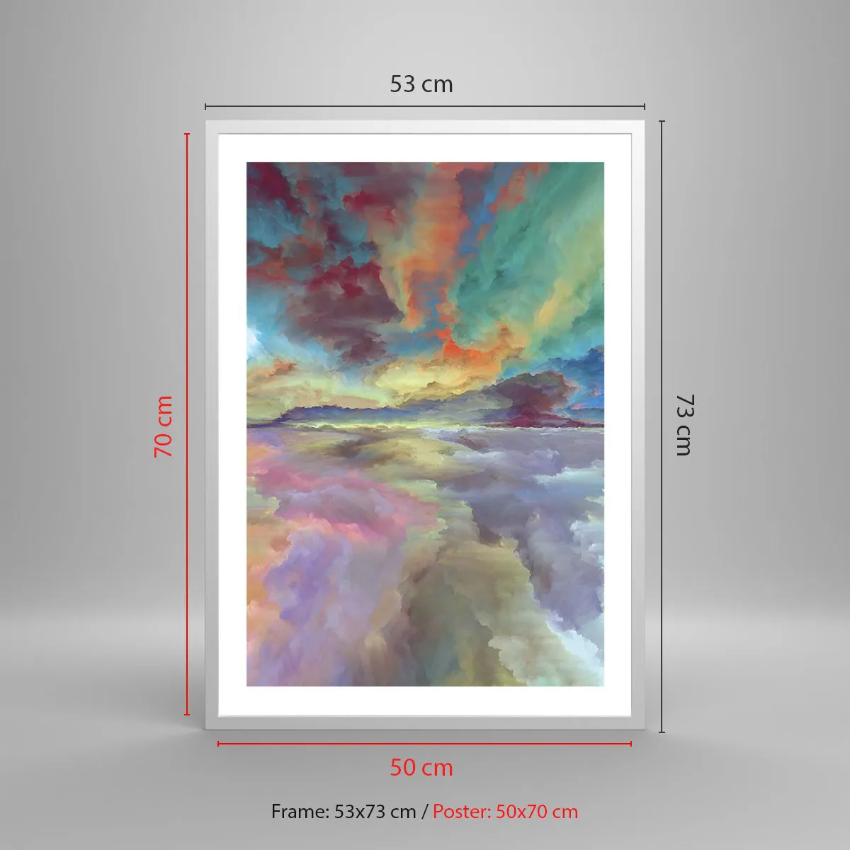 Affiche dans un cadre blanc - Poster - Deux paradis - 50x70 cm