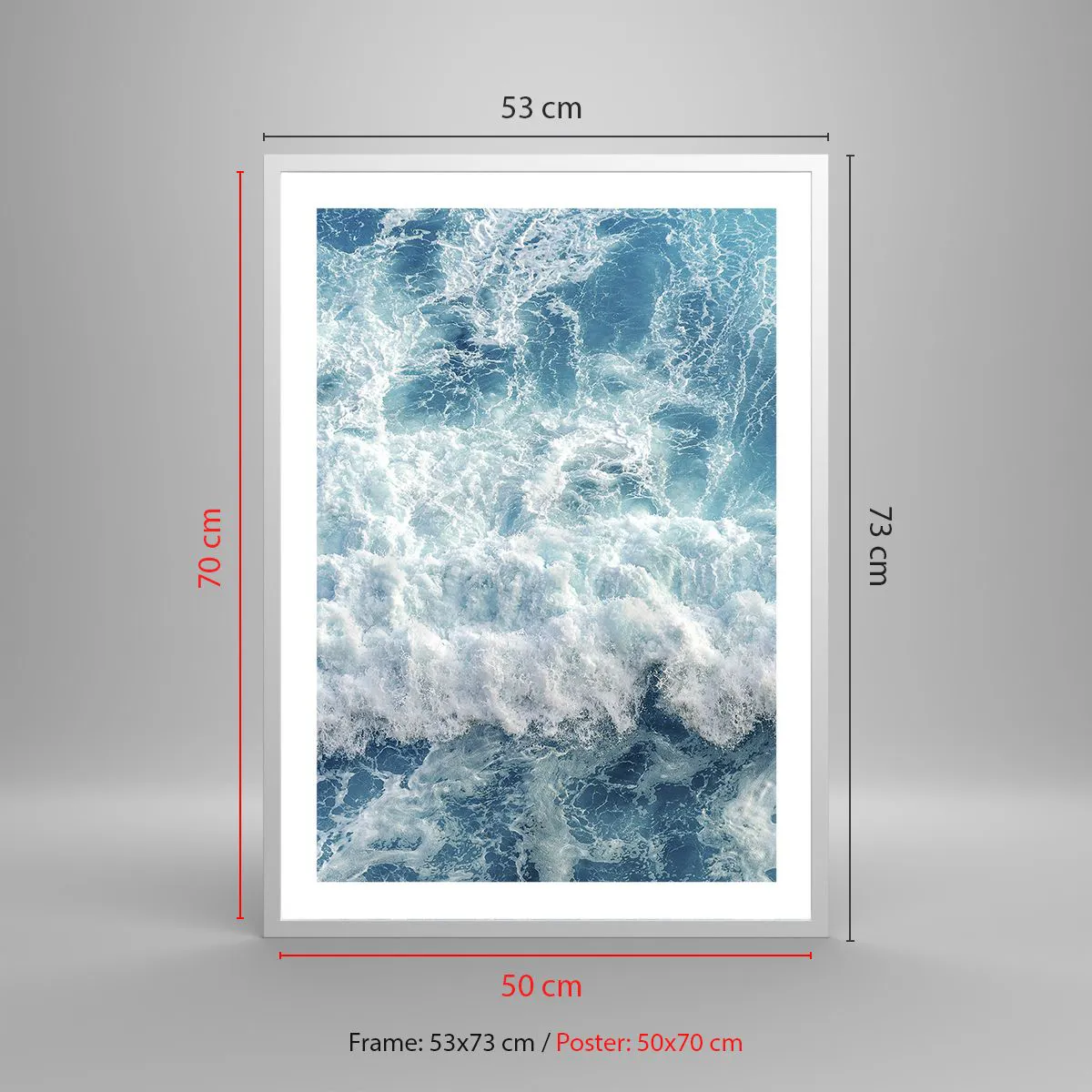 Affiche dans un cadre blanc - Poster - Joyeusement et en sautant - 50x70 cm