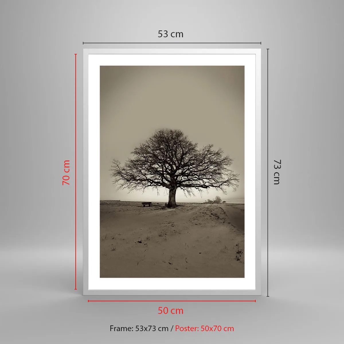 Affisch i vit ram - Härifrån till evighet - 50x70 cm