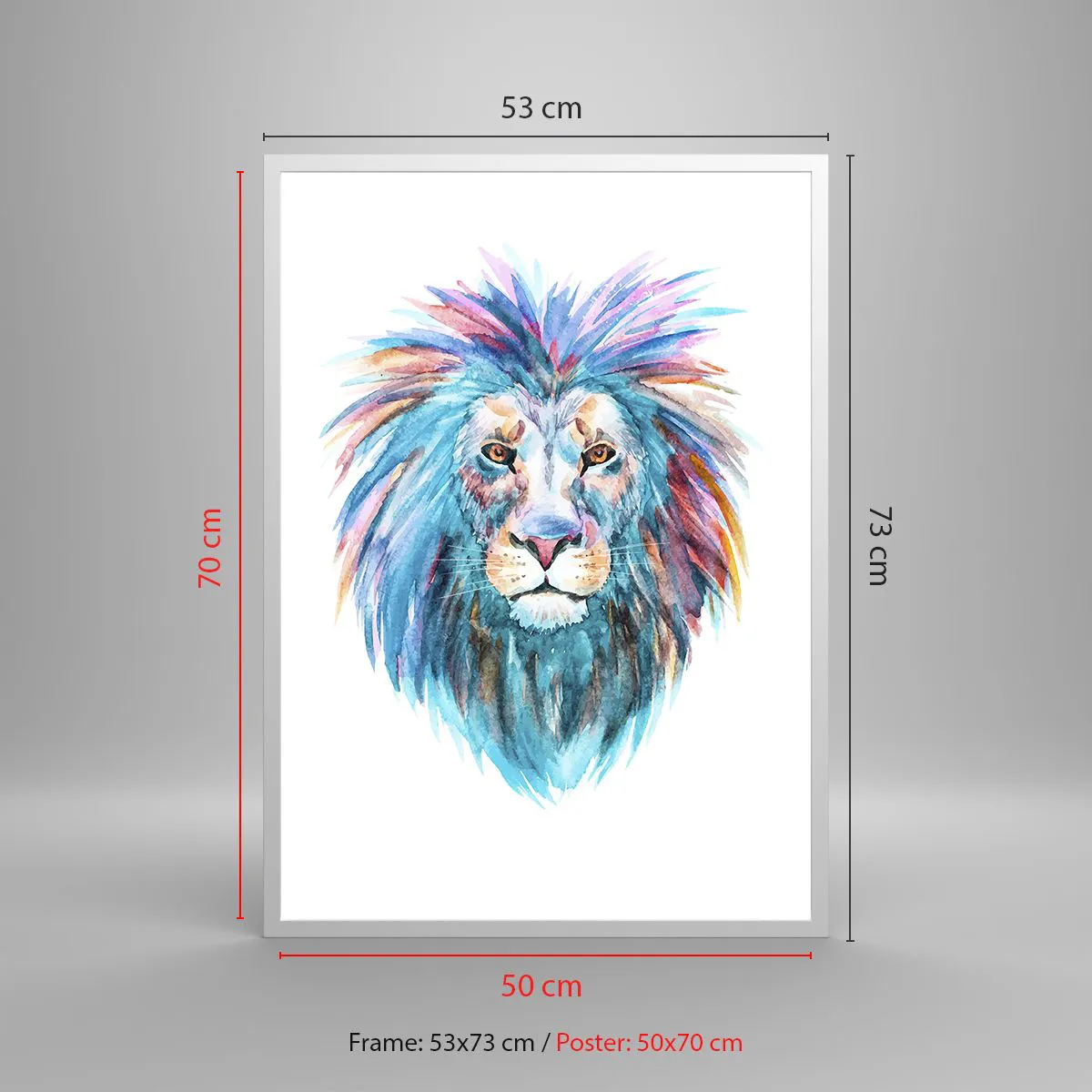 Plakat i hvid ramme - En elektrificerende aura - 50x70 cm