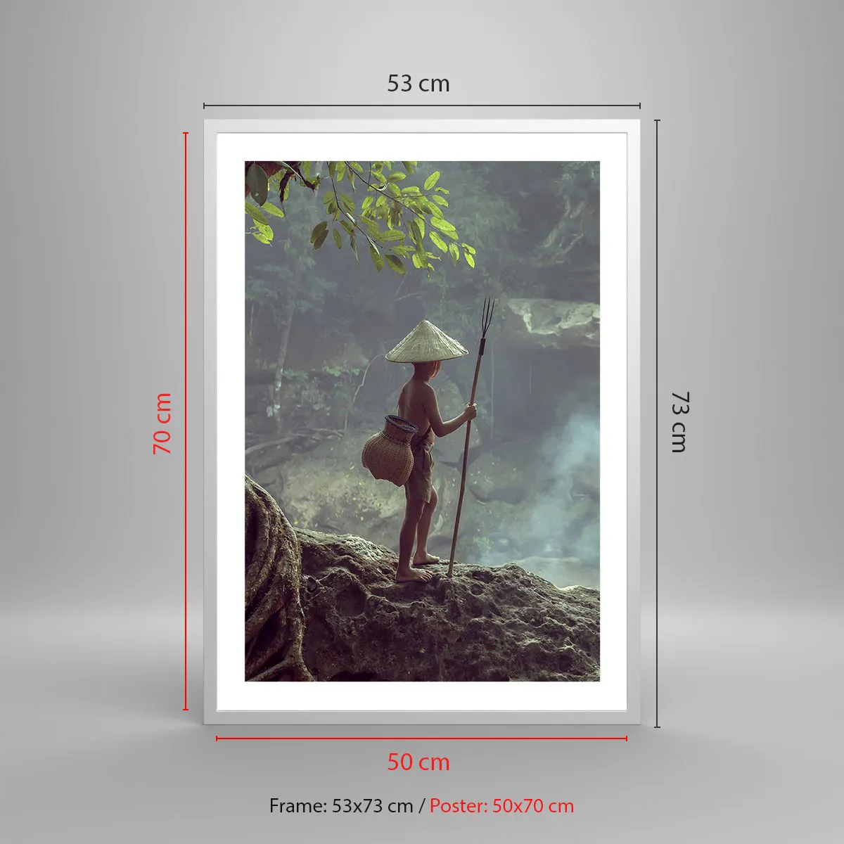 Poszter fekete keretben - Barátságban a természettel - 50x70 cm