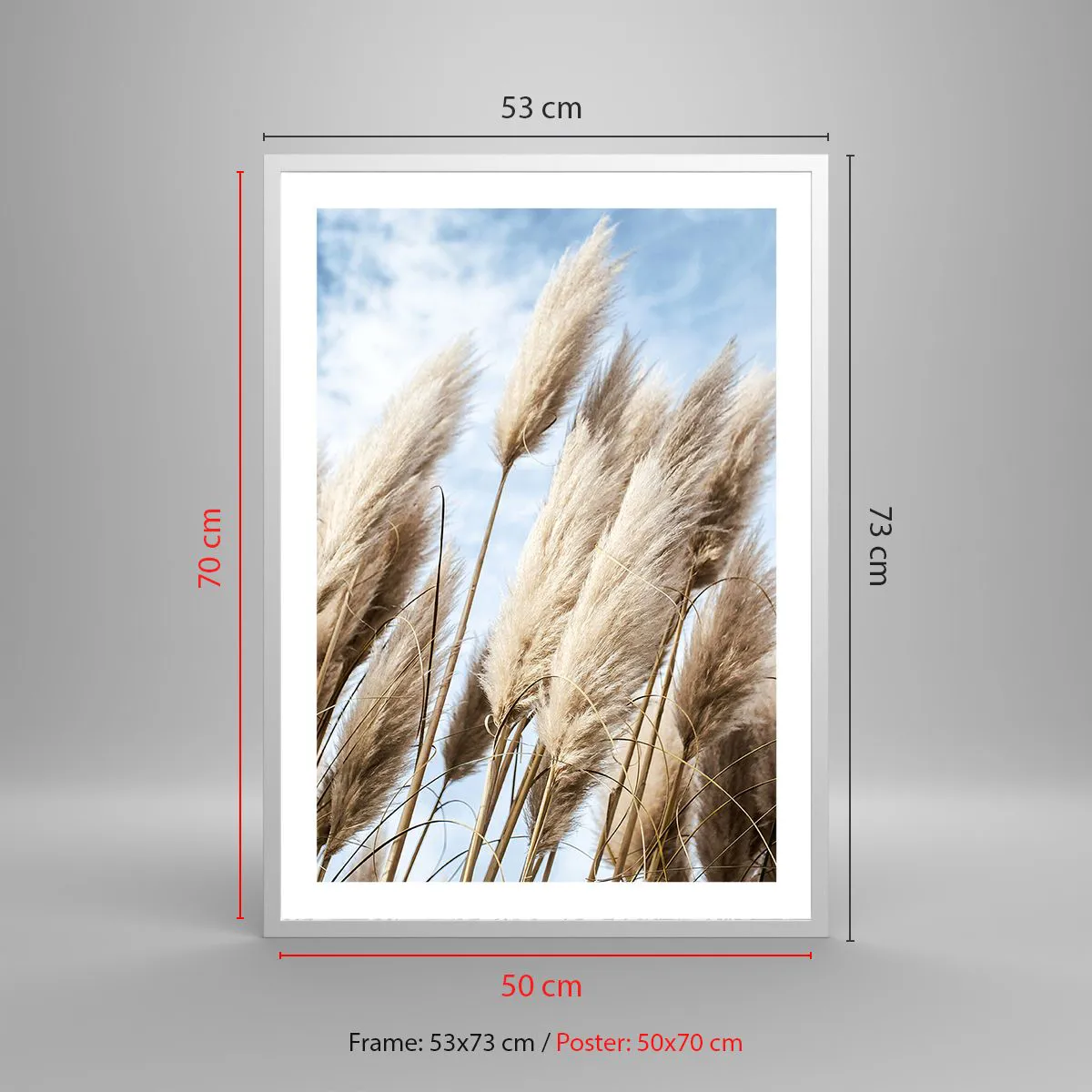 Poszter fekete keretben - Napos és szeles simogatás - 50x70 cm