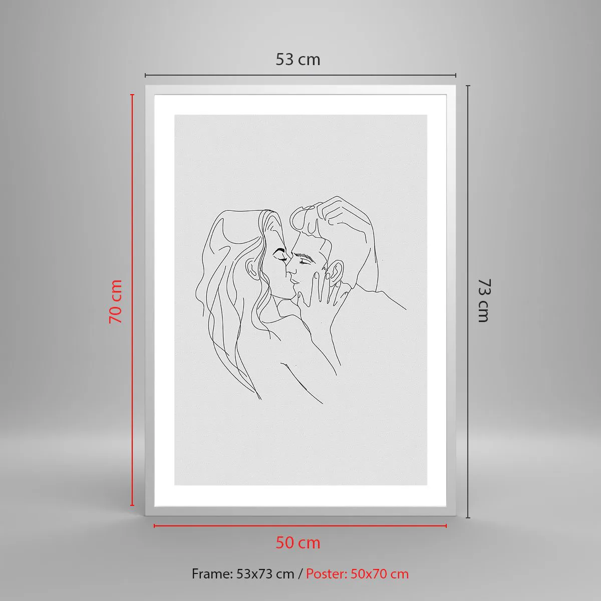 Poster in white frmae - With the Same Line - 50x70 cm