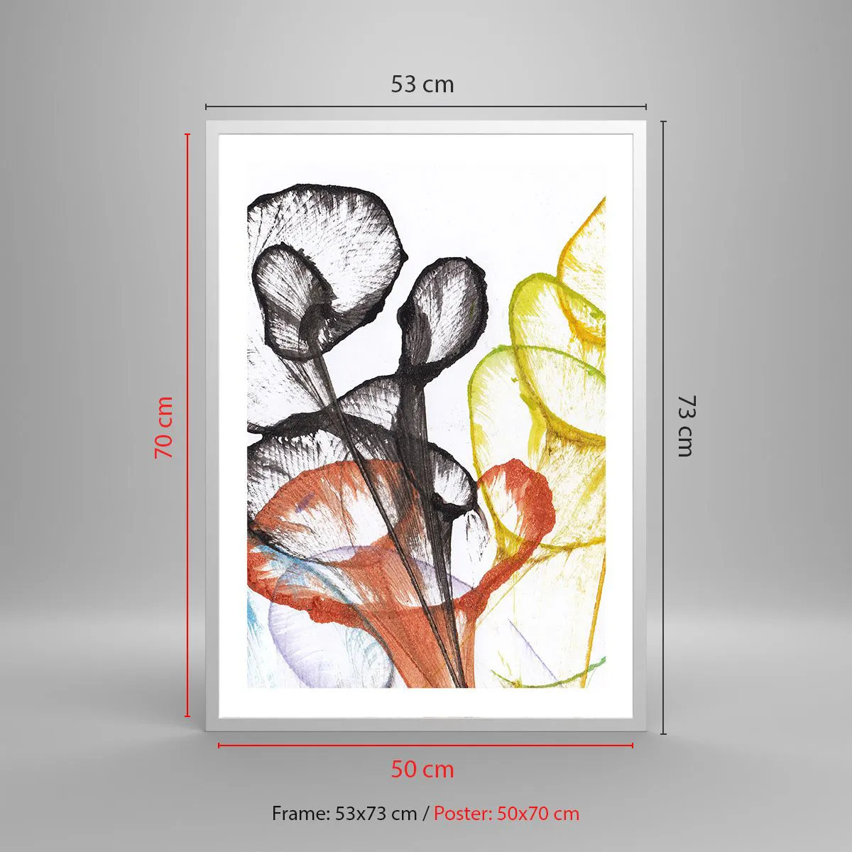 Poster in white frmae - Flowers with a Soul - 50x70 cm