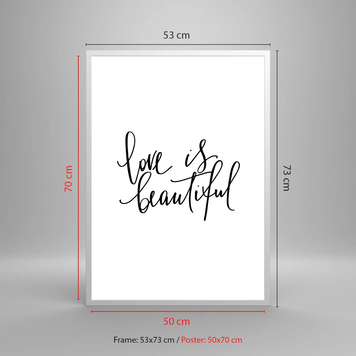 Plakát v bílém rámu - Přečti a zopakuj - 50x70 cm