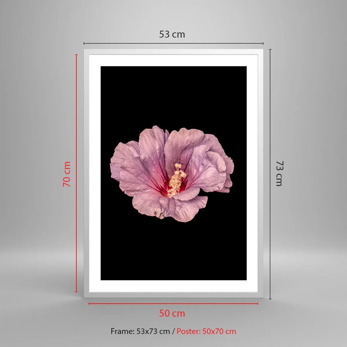 Plakat w białej ramie - Prosto do serca - 50x70 cm