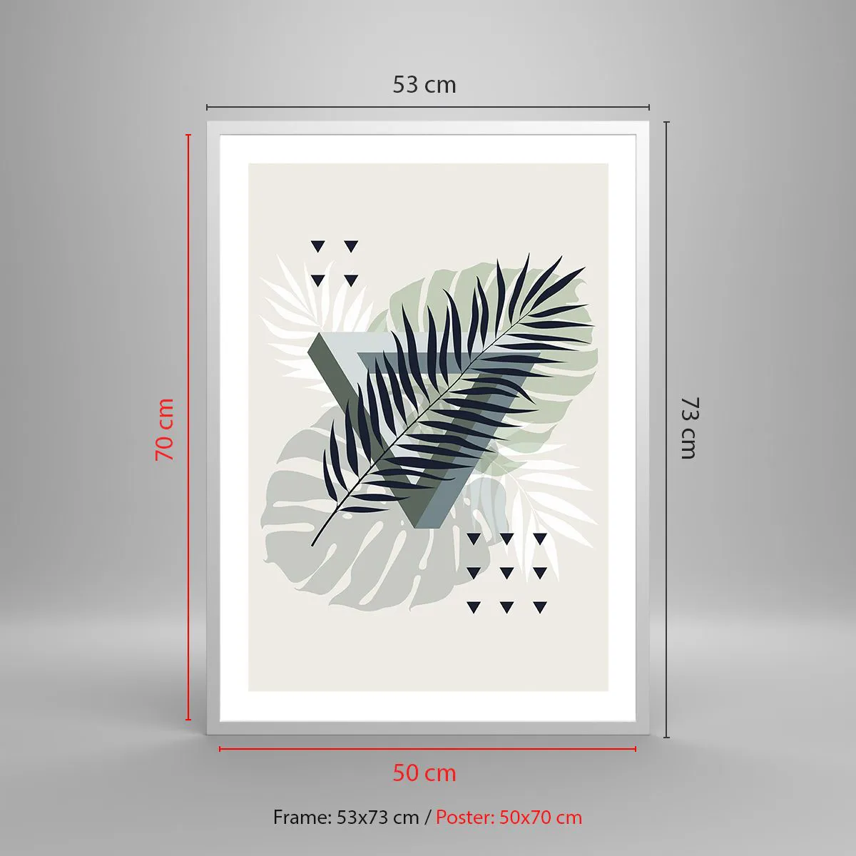 Affiche dans un cadre blanc - Poster - Nature et géométrie - deux odres? - 50x70 cm