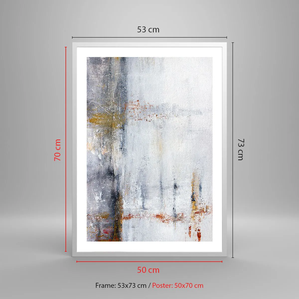 Plakat i hvid ramme - Bag lufttæppet - 50x70 cm