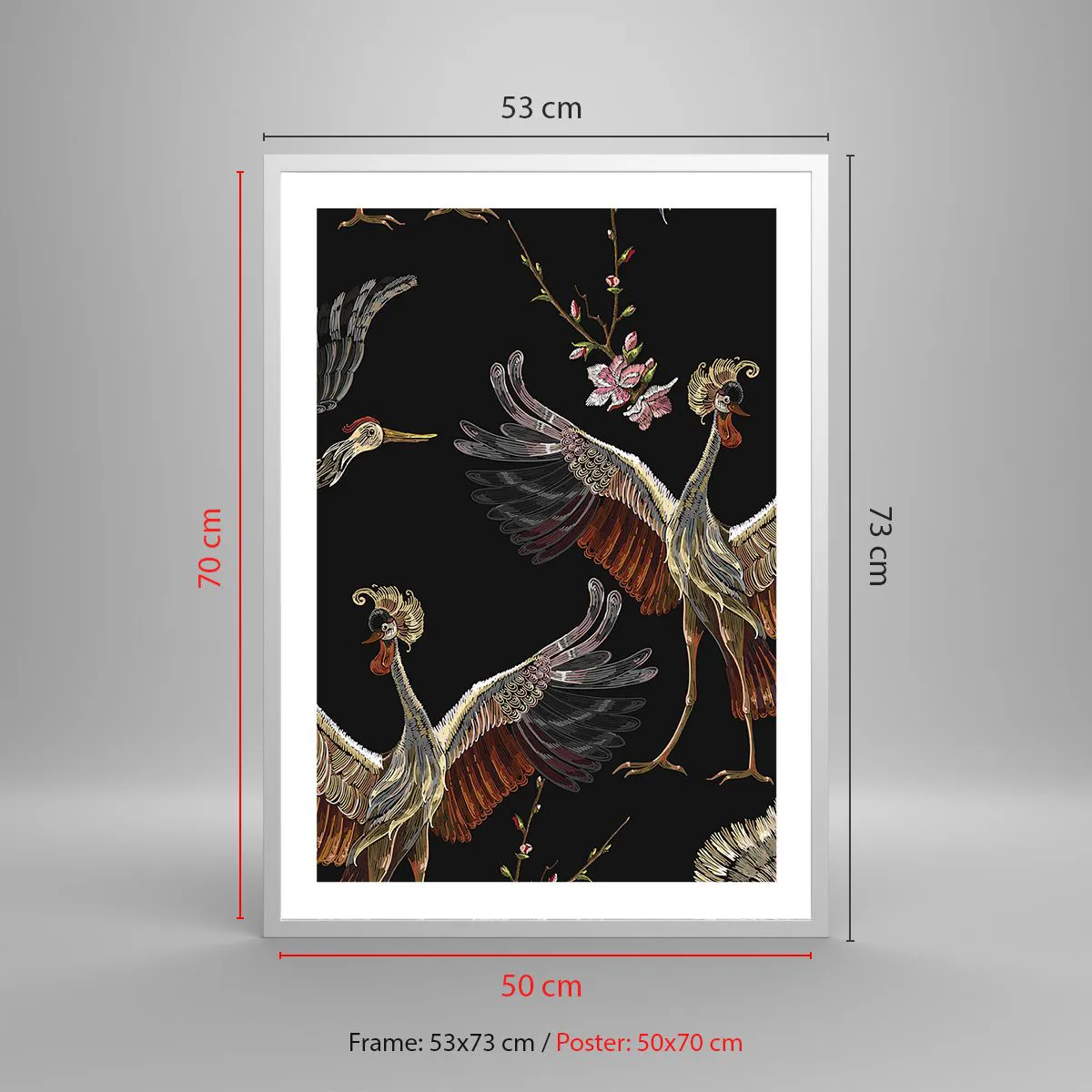 Poster in white frmae - Fairy Tale Bird - 50x70 cm